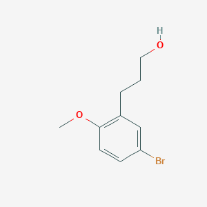 molecular formula C10H13BrO2 B13612490 3-(5-Bromo-2-methoxyphenyl)propan-1-ol CAS No. 33538-79-3