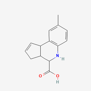 molecular formula C14H15NO2 B1361250 8-甲基-3a,4,5,9b-四氢-3H-环戊[c]喹啉-4-羧酸 CAS No. 354815-91-1