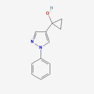 1-(1-Phenyl-1h-pyrazol-4-yl)cyclopropan-1-ol