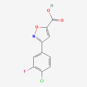 3-(4-Chloro-3-fluorophenyl)isoxazole-5-carboxylic acid