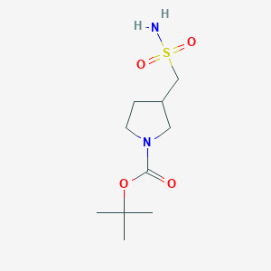 molecular formula C10H20N2O4S B13612623 Tert-butyl 3-(sulfamoylmethyl)pyrrolidine-1-carboxylate 