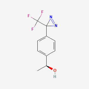 molecular formula C10H9F3N2O B13612624 (1S)-1-[4-[3-(trifluoromethyl)diazirin-3-yl]phenyl]ethanol 