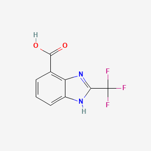 molecular formula C9H5F3N2O2 B1361263 2-(三氟甲基)-1H-苯并[d]咪唑-7-羧酸 CAS No. 6866-57-5
