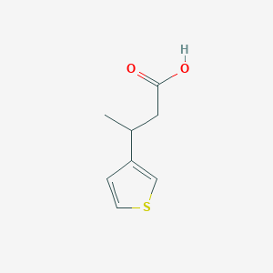 molecular formula C8H10O2S B13612634 3-(Thiophen-3-yl)butanoic acid 