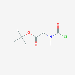 molecular formula C8H14ClNO3 B13612680 Tert-butyl 2-((chlorocarbonyl)(methyl)amino)acetate 