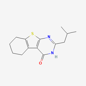 molecular formula C14H18N2OS B13612685 2-Isobutyl-5,6,7,8-tetrahydrobenzo[4,5]thieno[2,3-d]pyrimidin-4(3h)-one 