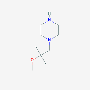 molecular formula C9H20N2O B13612695 1-(2-Methoxy-2-methylpropyl)piperazine 