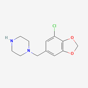 1-((7-Chlorobenzo[d][1,3]dioxol-5-yl)methyl)piperazine