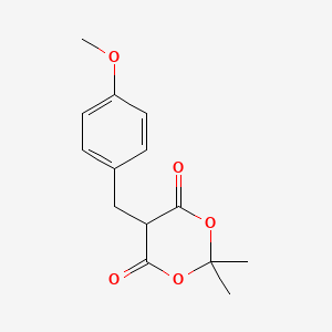 molecular formula C14H16O5 B1361271 5-(4-甲氧基苄基)-2,2-二甲基-1,3-二氧杂环-4,6-二酮 CAS No. 61958-46-1