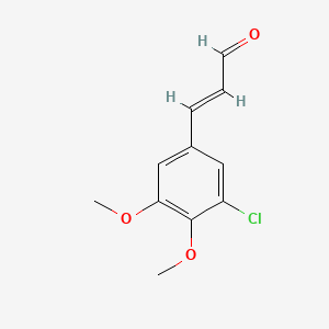 molecular formula C11H11ClO3 B13612710 3-(3-Chloro-4,5-dimethoxyphenyl)prop-2-enal 