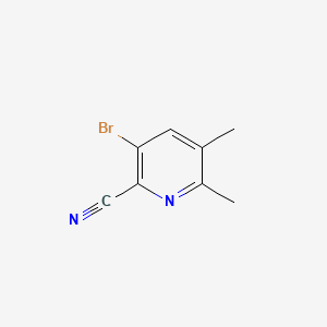 molecular formula C8H7BrN2 B13612719 3-Bromo-5,6-dimethylpyridine-2-carbonitrile 