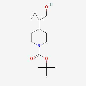 molecular formula C14H25NO3 B13612742 Tert-butyl 4-[1-(hydroxymethyl)cyclopropyl]piperidine-1-carboxylate 