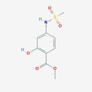 molecular formula C9H11NO5S B13612749 Methyl2-hydroxy-4-methanesulfonamidobenzoate 