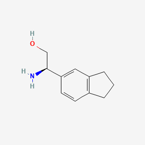 molecular formula C11H15NO B13612804 (r)-2-Amino-2-(2,3-dihydro-1h-inden-5-yl)ethan-1-ol 