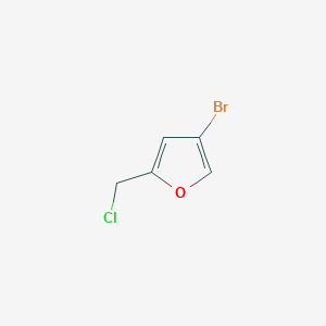 molecular formula C5H4BrClO B13612855 4-Bromo-2-(chloromethyl)furan 