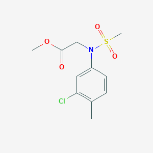 B1361286 methyl 2-(3-chloro-4-methyl-N-methylsulfonylanilino)acetate CAS No. 6204-86-0