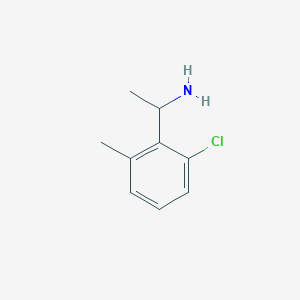 molecular formula C9H12ClN B13612874 1-(2-Chloro-6-methylphenyl)ethan-1-amine 