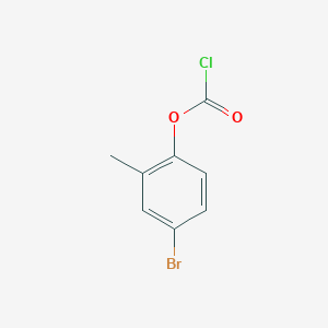 molecular formula C8H6BrClO2 B13612893 4-Bromo-2-methylphenyl chloroformate 