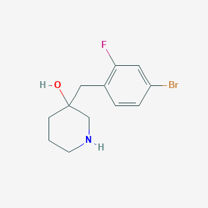 3-(4-Bromo-2-fluorobenzyl)piperidin-3-ol