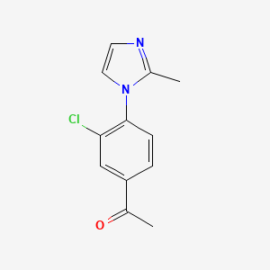 1-(3-Chloro-4-(2-methyl-1h-imidazol-1-yl)phenyl)ethan-1-one