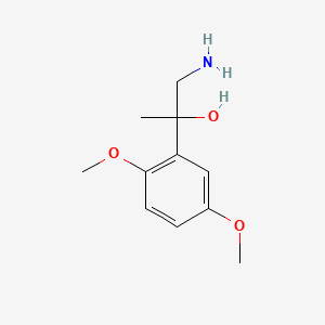 molecular formula C11H17NO3 B13612962 1-Amino-2-(2,5-dimethoxyphenyl)propan-2-ol 