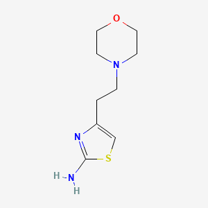 molecular formula C9H15N3OS B13612963 4-(2-Morpholinoethyl)thiazol-2-amine 