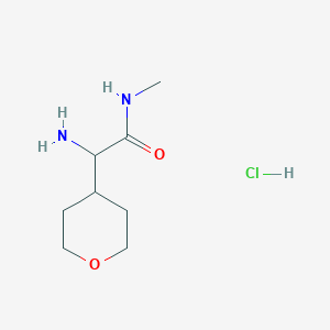 molecular formula C8H17ClN2O2 B13612969 2-amino-N-methyl-2-(oxan-4-yl)acetamidehydrochloride 