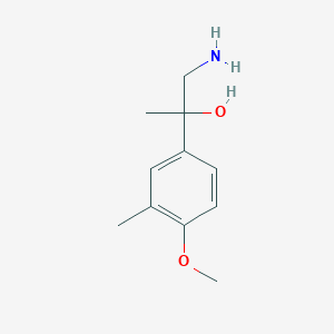 molecular formula C11H17NO2 B13612974 1-Amino-2-(4-methoxy-3-methylphenyl)propan-2-ol 