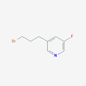 molecular formula C8H9BrFN B13612978 3-(3-Bromopropyl)-5-fluoropyridine 