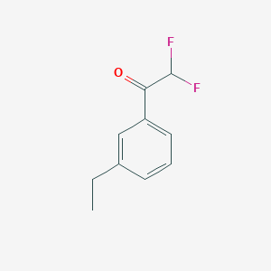 molecular formula C10H10F2O B13612987 1-(3-Ethylphenyl)-2,2-difluoroethan-1-one 