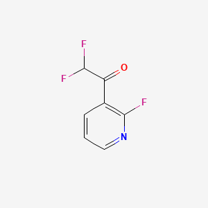 molecular formula C7H4F3NO B13612999 2,2-Difluoro-1-(2-fluoropyridin-3-yl)ethanone 