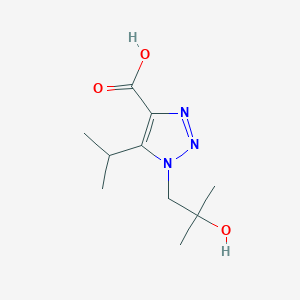 molecular formula C10H17N3O3 B13613035 1-(2-Hydroxy-2-methylpropyl)-5-isopropyl-1h-1,2,3-triazole-4-carboxylic acid 