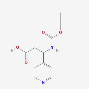 3-{[(Tert-butoxy)carbonyl]amino}-3-(pyridin-4-yl)propanoic acid