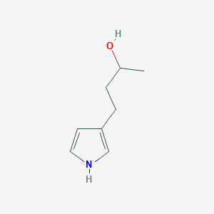 molecular formula C8H13NO B13613064 4-(1H-pyrrol-3-yl)butan-2-ol 