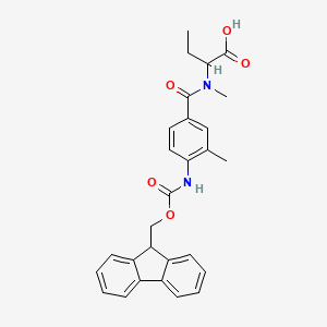 2-{1-[4-({[(9H-fluoren-9-yl)methoxy]carbonyl}amino)-3-methylphenyl]-N-methylformamido}butanoic acid