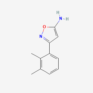 molecular formula C11H12N2O B13613144 3-(2,3-Dimethylphenyl)isoxazol-5-amine 