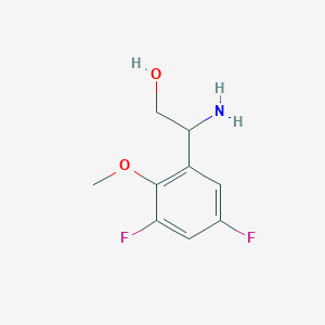 molecular formula C9H11F2NO2 B13613152 2-Amino-2-(3,5-difluoro-2-methoxyphenyl)ethan-1-ol 