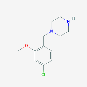 molecular formula C12H17ClN2O B13613166 1-(4-Bromo-2-methoxybenzyl)piperazine 