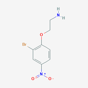 molecular formula C8H9BrN2O3 B13613172 2-(2-Bromo-4-nitrophenoxy)ethan-1-amine 