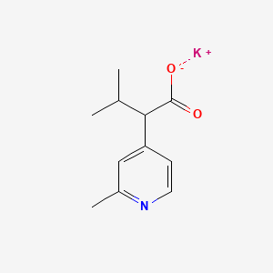 Potassium 3-methyl-2-(2-methylpyridin-4-yl)butanoate