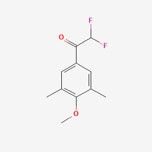 molecular formula C11H12F2O2 B13613181 2,2-Difluoro-1-(4-methoxy-3,5-dimethylphenyl)ethan-1-one 