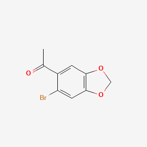 molecular formula C9H7BrO3 B13613192 1-(6-Bromo-2H-1,3-benzodioxol-5-yl)ethan-1-one CAS No. 71095-26-6