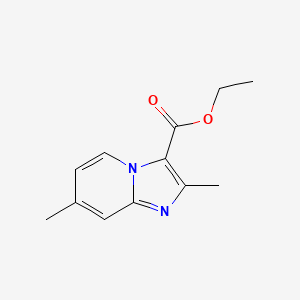 molecular formula C12H14N2O2 B1361320 2,7-二甲基咪唑并[1,2-a]吡啶-3-羧酸乙酯 CAS No. 81448-48-8