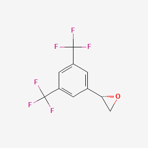 molecular formula C10H6F6O B13613239 (S)-2-[3,5-Bis(trifluoromethyl)phenyl]oxirane 