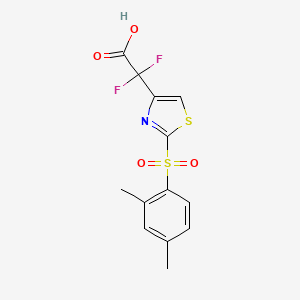 molecular formula C13H11F2NO4S2 B13613308 2-[2-(2,4-Dimethylbenzenesulfonyl)-1,3-thiazol-4-yl]-2,2-difluoroaceticacid 