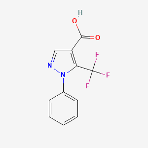 molecular formula C11H7F3N2O2 B1361331 1-苯基-5-(三氟甲基)-1H-吡唑-4-羧酸 CAS No. 98534-81-7