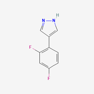 molecular formula C9H6F2N2 B13613324 4-(2,4-Difluorophenyl)-1h-pyrazole 