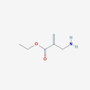 molecular formula C6H11NO2 B13613334 Ethyl 2-(aminomethyl)acrylate 