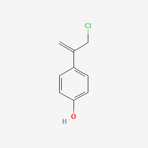 molecular formula C9H9ClO B13613335 4-(3-Chloroprop-1-en-2-yl)phenol CAS No. 143998-93-0