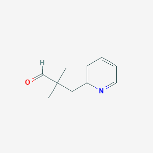 molecular formula C10H13NO B13613339 2,2-Dimethyl-3-(pyridin-2-yl)propanal 